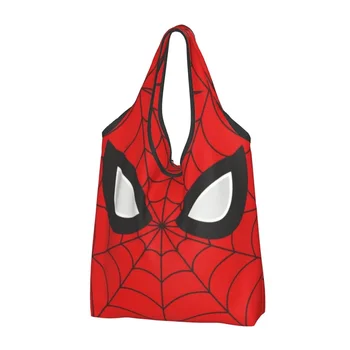 Класически дамски чанти с забавен принтом под формата на червени платна, преносима чанта за пазаруване през рамо