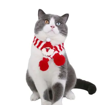 Коледен костюм на котка, Вязаный Коледен Шал за кучета, Вязаный костюм за котки, удобен Коледен костюм за котки, Шал за котки