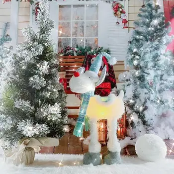 Коледна кукла-los Плюшени кукли-елен с led подсветка 2023 Навидад Украса Коледен начало декор, Подаръци за деца