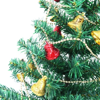Коледно Дърво Jingle Bell Червен/Златен за Коледно Парти Събиране на Семейства с Дължина 2 м Декоративна Камбанка Домашен интериор