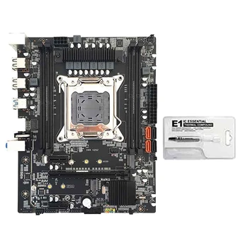 Комплект дънната платка X99 С термопастой LGA2011-3Pin 4XDDR4 REG ECC Памет USB3.0 M. 2 NVME SATA3.0 За процесора Xeon E5 V3 V4