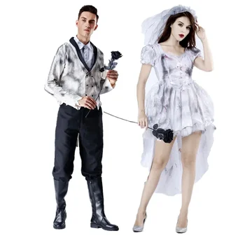 Костюм за младоженеца-призрак за възрастни на Хелоуин, мъжко фантазийное рокля на булката, cosplay-костюм, Ролеви костюм Кървава булката