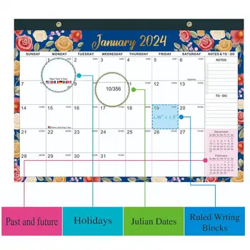 Кухненски календар на 2024 година, Стенни календари на съвсем малък, Трайни проектанти на месец, списъци със задачи, Коледни подаръци за организиране на
