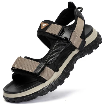 Луксозни мъжки сандали, дишаща мъжки обувки от въздушна мрежа, лято 2023, големи размери 38-44, плажни мъжки маратонки Crox Аква Обувки
