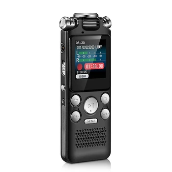 Магнетофон 8 GB Диктофон Аудиомагнитофон с шумопотискане Dual микрофон за запис с гласово HD Метален корпус