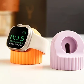 Мек силикон на стена, зарядно устройство, зарядно устройство, държач за зареждане на Apple Watch Серия Ultra 8 7 SE 6 5 4 49 45 41 44 42 40 38 мм