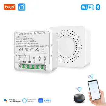 Модул Sasha WiFi Zigbee Smart Dimmers Switch Поддържа 2-полосное управление, led светлини, ключ, с регулируема яркост, Работа с Алекса Google Home