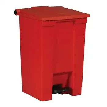 монтиране на пластмасови офис кофа за боклук, червен Боклук
