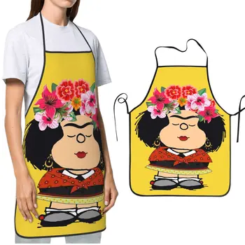 Мъже, Жени Подаръци готвач, Кухненски Престилки За Готвене Mafalda Kahlo Fanart Продукт Забавен Cartoony Кухненска Престилка За Готвене, Устойчиви На Капки Вода
