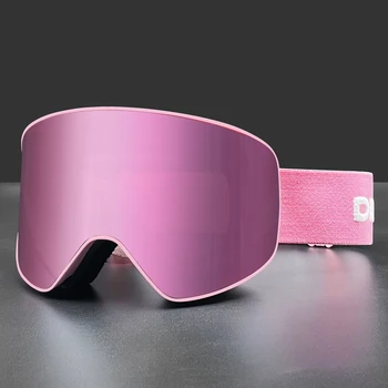 Най-добрите огледални слънчеви очила с защита от замъгляване custom UV 400, стилни очила за каране на ски, двуслойни ски очила, Ски