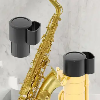 Накрайник за алт-саксофон, Защита за ключове на врата, капак за саксофон, Практичен накрайник за саксофон, разменени аксесоар за духови инструменти, Черен