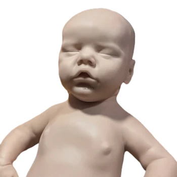 Неокрашенная 18-инчовата Силиконова Кукла за Цялото Тяло Reborn Baby Doll Момиче Реалистична Спящата Кукла Bebe Играчки за Детски Подарък