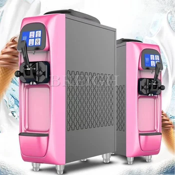Нов вид машини за производство на сладолед, напълно автоматична малка настолна машина за производство на сладолед конична форма за търговска употреба
