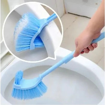 Нов дизайн на четка за тоалетна Четка за почистване на тоалетната чиния с дълга дръжка Четка за почистване на тоалетната чиния с глухи процепи в банята