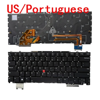 Нова американо-португалска клавиатура за лаптоп с подсветка за Lenovo Thinkpad Z16 gen1 Замяна на лаптопа