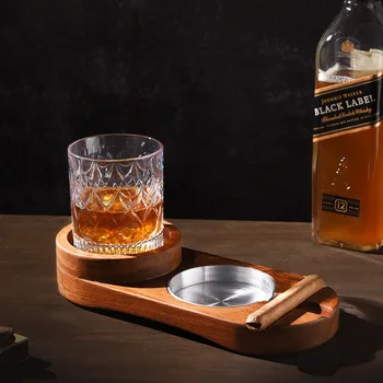 Нова леки луксозна креативна пепелник-поставка за чаши за уиски с минималистичен дизайн, Американската кутия за съхранение на пури.
