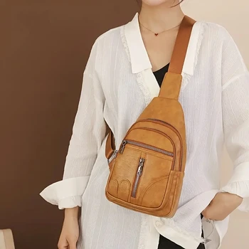 Нова чанта през рамо, стотици ежедневни чанти през рамо, ретро чанта, просто мода поясная чанта За мъже и жени, Универсален