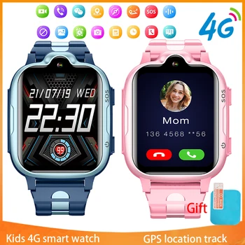 Нови детски умен часовник, видео разговор, сим-карта, GPS тракер, звуков монитор sos, гривна, непромокаеми бебешки умни часовници, нова функция