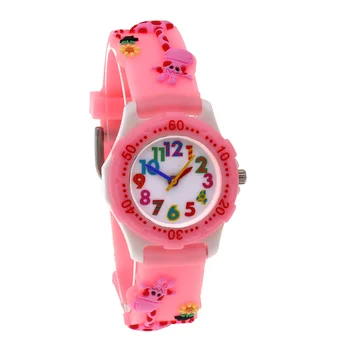 Нови детски часовник с каишка силикон, мультяшные часовници, Детски ръчни часовници с каишка във формата на жираф, цветни мини часовник