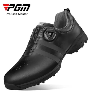 Обувки за голф PGM; Мъжки обувки за голф; нескользящие непромокаеми обувки; Спортни обувки за голф на бърза дантела;
