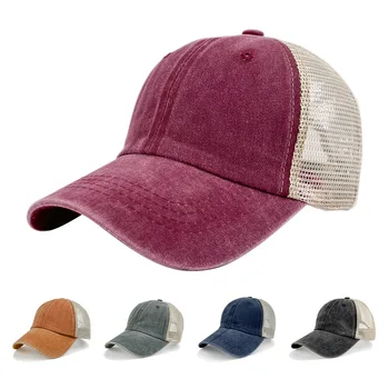 Окото на шапка за мъже, бейзболна шапка, дамска шапка, памучен бейзболна шапка в стил ретро, Лятна Дишаща мрежа шапка, козирка за улицата