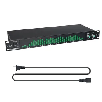 Оригинален тайвански БДС PP-31 синьо/зелено/бял Цифров анализатор на звуковия спектър Дисплей 1U Музикален спектър VU Метър 31 Сегмент