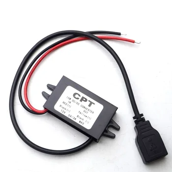 От 12 до 5, 3A 15 W Автомобилен Преобразувател Dc адаптер Micro Mini USB Което Напрежението на Източника на Захранване е Изходен Адаптер Ниска Топлинна и Автоматична Защита