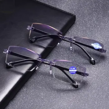 Очила за далекогледство без рамки, Компютърни очила, очила за четене със синя светлина, очила за далекогледство с двойно светлина, очила за далекогледство