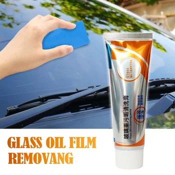 Паста за премахване на блажна фолио за автомобилни стъкла Дълбоко почистване, полиране, пречистване на стъкло за предното стъкло на автомобила, домашен препарат за стъкла без разводите