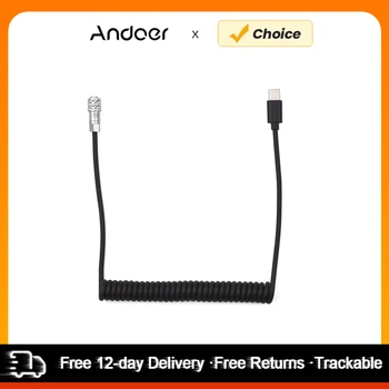 Подмяна на захранващия кабел Andoer USB-C, за джобна филм Blackmagic BMPCC 4K/6K на пружинен кабел USB Type-C.