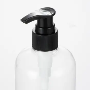 Празна пластмасова бутилка за шампоан-балсам с дозатор за еднократна употреба 500 мл черен цвят