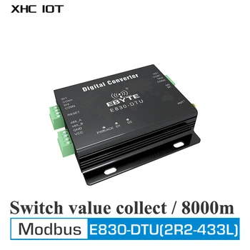 Превключвател за събиране на данни, Безжични Предавател и приемник на Suzan 433MHz Modbus 8 Long Range XHCIOT E830-DTU (2R2-433L)