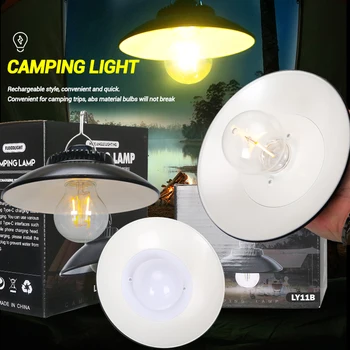 Преносим led лампа за къмпинг, Открит Висящ Фенер за палатка, USB, Акумулаторна батерия Водоустойчив Нощен Окачен фенер за къмпинг