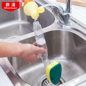 Препарат за миене на съдове Дръжка за спорта сапун за Многократна употреба Купата Гъба за почистване на Четка За домакински почистващи препарати