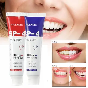 Пробиотическая паста за зъби Sp-4, Осветляющая, Избелваща паста за зъби и Предпазва венците, Свеж дъх, Почистване на зъбите в устата, Здраве, Грижа за зъбите