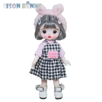 Пълен комплект с играчки SISON BENNE 1/8 BJD, включително кукла и куклени съоръжения, безплатен грим, скъпа кукла-момиче