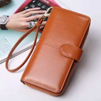 Реколта дамски дълга чанта-портфейл за телефон