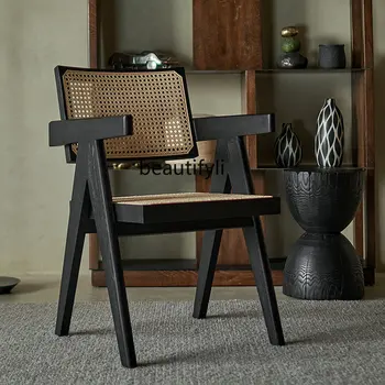 Ротанговый стол Nordic Simple Modern Log Ротанговый стол, Домашен стол, Мебели за хол и трапезария