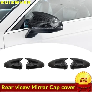 Сажди и ярко черен калъф за огледала за обратно виждане, корпус на страничните огледала за Audi A4 B9 A5 2017-2019, един чифт