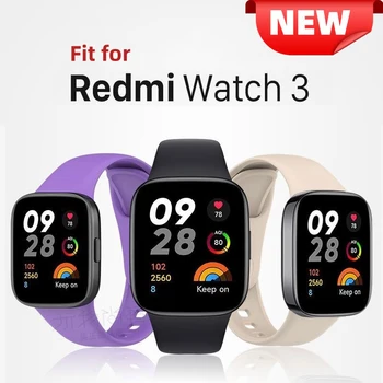 Силиконов ремък за умни часа Xiaomi Redmi Watch 3, сменяеми каишки за часовници, гривни за часовници Redmi Watch 3, въжета от TPU Correa