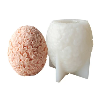 Силиконова форма за свещ със собствените си ръце 3D Моделиране восъчни свещи във формата на яйца Епоксидни форма за направата на шоколадов сапун 50 £ 