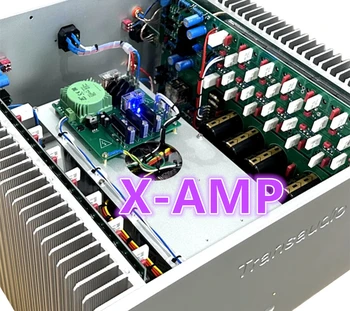 Симетричен Или едноканален постусилитель с един вход с мощност 225 W * 2/8 Ω; 450 W * 2/4 Ω, Напълно симетрична схема на супер-бързи усилвател на мощност X-Amp