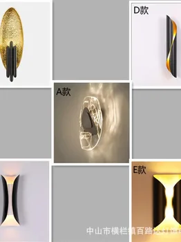 скандинавски led лампа за дървени огледала arandela лампа за спални lampada camera лампа за спални лампара