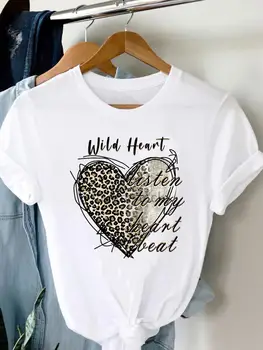 Скъпа риза в стил Love Heart 90-те години, женска тениска с графичен дизайн, дамски дрехи, с принтом, летни ежедневни тениски с анимационни герои, тениска