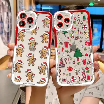 Сладък Коледен Калъф За Телефон Samsung Galaxy S 20 S21 S22 S23 Plus FE Ултра Мек Силиконов Калъф Fundas Skin Коледни Подаръци