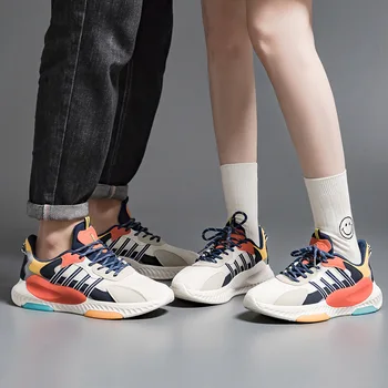 Спортни обувки за двойки Тенис, Есен 2023, Нова окото ежедневни обувки, леки маратонки за бягане, екшън мъжки обувки за тенис, Дамски обувки на платформа