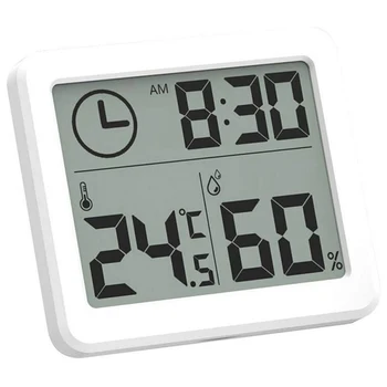 Стаен термометър, влага, температура и влагомер с LCD екран, мониторинг на температурата и влажността
