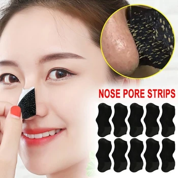 Стикер за носа, за премахване на черни точки Маска за лечение на акне Стикер за носа 10шт за Пречистване на носа от черни точки и Дълбоко почистване на порите Грижа за кожата