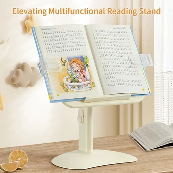 Студентски маса за четене и поставка за книги, Детски Лесен desk, Регулируем по височина на Вдигане на легло, Шкаф за книги, Стационарни книга