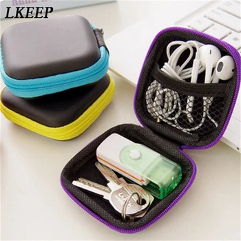 Твърд калъф за слушалки, мини цип, преносими слушалки, калъф за слушалки, чанта за съхранение на слушалки, Защитен USB-кабел, органайзер за съхранение